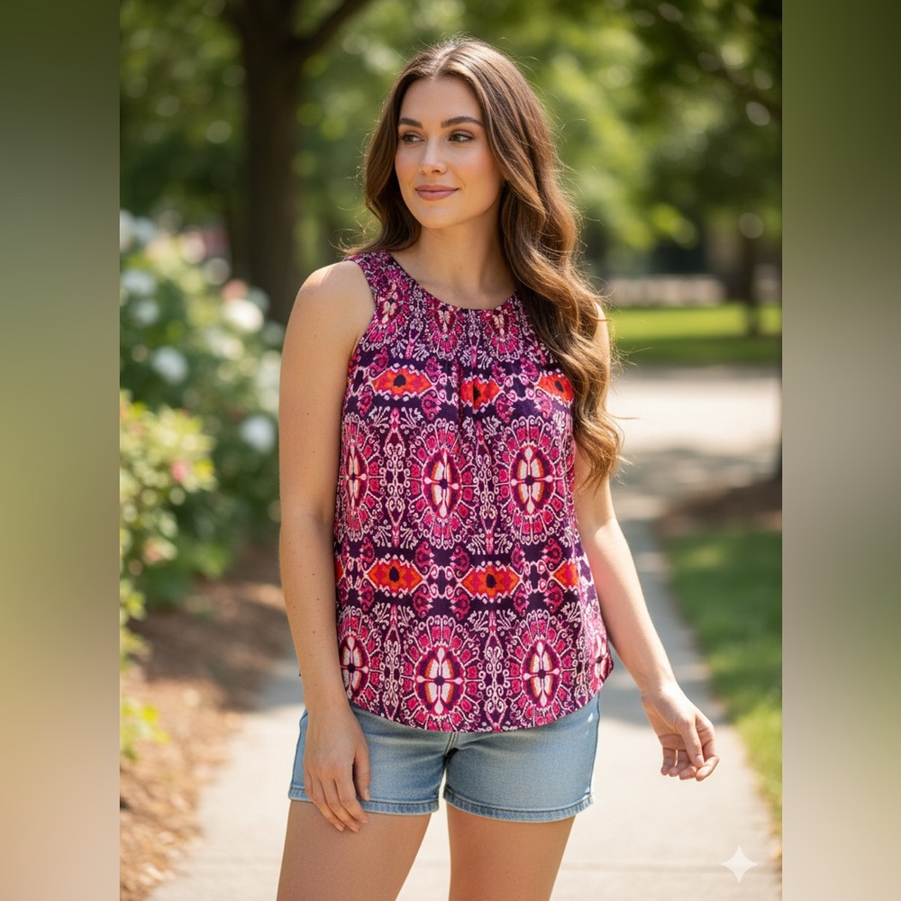 St. John's Bay Multicolor Sleeveless Blouse